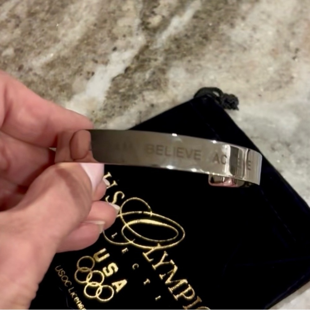 USA Olympic Jewelry Silver Cuff Bracelet